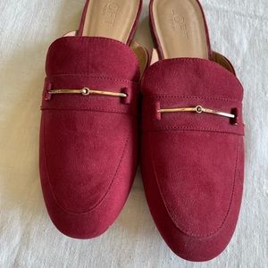Loft Suede Loafer Flat Mule